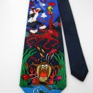LOONEY TUNES MARVIN BUGS SILVESTER TAZ BLACK BLUE Neck Tie Men Designer Tie EUC