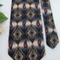 #1A ROBERT STOCK DIAMONDS BLUE RED BEIGE SILK Men Neck Tie f