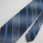 #1A Vintage Narrow Wembley Stripe Blue White Sky  Men Neck Tie Necktie