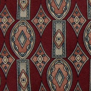#1A HENRY GRETHEL OVALS MAROON OLIVE BLUE SILK TIE NECKTIE ! Lot#4