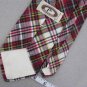 Vtg 59" Bert Pulitzer USA Plaid Nova 60s Cotton Red Black Mens Neck Tie #WV-133