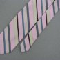 Rare Vtg Winfield Stripe Pink Gray Yellow Narrow 60s 70s Mens Neck Tie #V-4 EVC