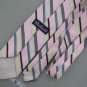 Rare Vtg Winfield Stripe Pink Gray Yellow Narrow 60s 70s Mens Neck Tie #V-4 EVC