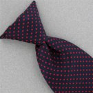 Vtg Wemlon Wembley Clip On Snap On Micro Dots Black Red  60s 70s Neck Tie #V-4