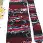 NWT J T BECKETT STRIPE SQAURES RED MAROON BLACK Neck Tie Men Designer Tie EUC