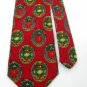 #1A NEW HOLIDAYS Christmas Holiday Ornament OVAL RED GRN TAN MENS Silk Necktie