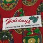 #1A NEW HOLIDAYS Christmas Holiday Ornament OVAL RED GRN TAN MENS Silk Necktie