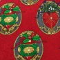 #1A NEW HOLIDAYS Christmas Holiday Ornament OVAL RED GRN TAN MENS Silk Necktie