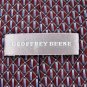 #1A New Geoffrey Beene Diamond Checkered Maroon Navy Silk MEN Neck Tie NECKTIE