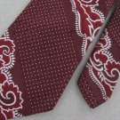 Vintage Wemlon Wembley Maroon Floral Texture 60's 70's 1970 Men's Neck Tie  #EV