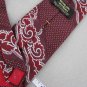Vintage Wemlon Wembley Maroon Floral Texture 60's 70's 1970 Men's Neck Tie #EV