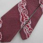 Vintage Wemlon Wembley Maroon Floral Texture 60's 70's 1970 Men's Neck Tie #EV