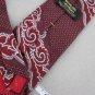 Vintage Wemlon Wembley Maroon Floral Texture 60's 70's 1970 Men's Neck Tie #EV