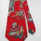 #1A NEW REED ST JAMES USA Christmas Santa  TOYS KID GRAY RED   Necktie Tie