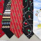 2 Christmas Xmas Holiday Silk Men's Ties Necktie Neck Tie Lot #L8