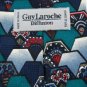 #1A GUY LAROCHE TEAL BLUE RED WHITE SILK MEN NECK TIE Corbata Cravatta