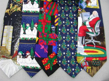 2 Christmas Xmas Holiday Silk Men's Ties Necktie Neck Tie Lot #LO20