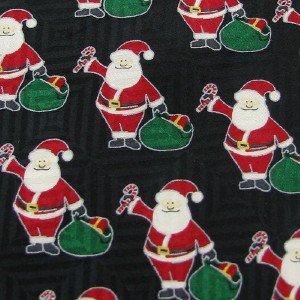 #1A NEW FN Christmas Santa Holiday GIFT STRIPE BLACK RED WHITE Silk Necktie Tie