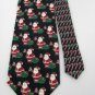 #1A NEW FN Christmas Santa Holiday GIFT STRIPE BLACK RED WHITE Silk Necktie Tie