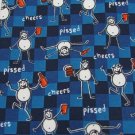 #1A New PURPLE RONNIE  CHEERS PISSED Man Checkered SKY NAVY WHT ORANGE NECK TIE