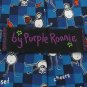 #1A New PURPLE RONNIE  CHEERS PISSED Man Checkered SKY NAVY WHT ORANGE NECK TIE