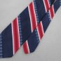 Vtg Wemlon Wembley Texture Stripe Navy Red 60's 70's 1970 Men's Neck Tie #VE