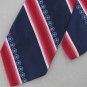 Vtg Wemlon Wembley Texture Stripe Navy Red 60's 70's 1970 Men's Neck Tie #VE
