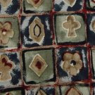 CLUB FELLOW CHECKERED BLUE OLIVE RED SILK Men Neck Tie Men Designer Tie EUC #5f2