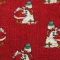 #1A ST. NICKS TIE SHOP CHRISTMAS SANTA SNOW MAN RED WHITE GREEN  SILK NECK TIE