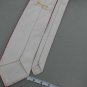 Vtg Puccini White Solid Red Threaded Edge Handmade 60's 70's Mens Neck Tie #VE