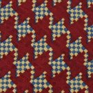 #1A XL 62" LONG XMI STRIPE MAROON TAN BLUE Checkered  SILK Necktie NECK TIE 6429
