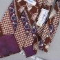 Kipper Horse Head Houndstooth Horn Brown Blue Texture 60s 70s Men Neck Tie #V-4
