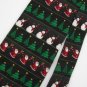 New Holiday Tradtions Christmas Santa Snow Man Tree Ornament Black Neck Tie 7614