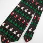 New Holiday Tradtions Christmas Santa Snow Man Tree Ornament Black Neck Tie 7614
