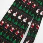 New Holiday Tradtions Christmas Santa Snow Man Tree Ornament Black Neck Tie 7614