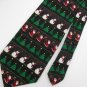 New Holiday Tradtions Christmas Santa Snow Man Tree Ornament Black Neck Tie 7614