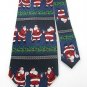 #1A New HOLIDAYS Christmas Santa Holiday Ornament NAVY GREEN RED Necktie Tie