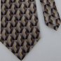 New ARROW BROWN TAN BEIGE DIAMOND ART DECO MEN NECK TIE Men Designer Tie EUC