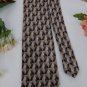 New ARROW BROWN TAN BEIGE DIAMOND ART DECO MEN NECK TIE Men Designer Tie EUC