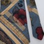 J T BECKETT GRAY KHAKI MAROON FLORAL SILK MEN NECK TIE Men Designer Tie EUC