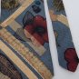 J T BECKETT GRAY KHAKI MAROON FLORAL SILK MEN NECK TIE Men Designer Tie EUC