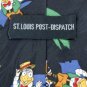 #1A New ST LOUIS POST BLACK RED BLUE BIRD MEN NECK TIE