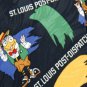 #1A New ST LOUIS POST BLACK RED BLUE BIRD MEN NECK TIE
