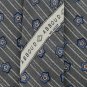 JOSEPH ABBOUD FLOWER STRIPE GRAY BLUE TAN Silk Men Neck Tie Men Designer Tie EUC