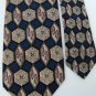 STEWART HALL SHAPES BLUE TAN RED GREY SILK NECK TIE Men Designer Tie EUC