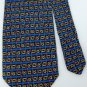 #1A SKITTI D'ARFORS HOLY BLUE GOLD BLACK SILK MEN NECK TIE