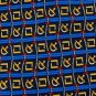 #1A SKITTI D'ARFORS HOLY BLUE GOLD BLACK SILK MEN NECK TIE