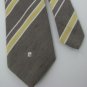 #1A Vintage Cardin Pierre Cardin Stripe DimGray Gold White Men Neck Tie Necktie