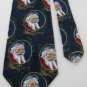 #1A NEW JINGLE BELLS Christmas Santa Holiday  Ornament NAVY WHITE  Necktie Tie