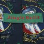 #1A NEW JINGLE BELLS Christmas Santa Holiday  Ornament NAVY WHITE  Necktie Tie
